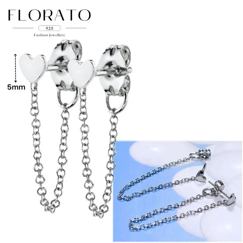 Earrings Chain Tassel Pendant Zircon
