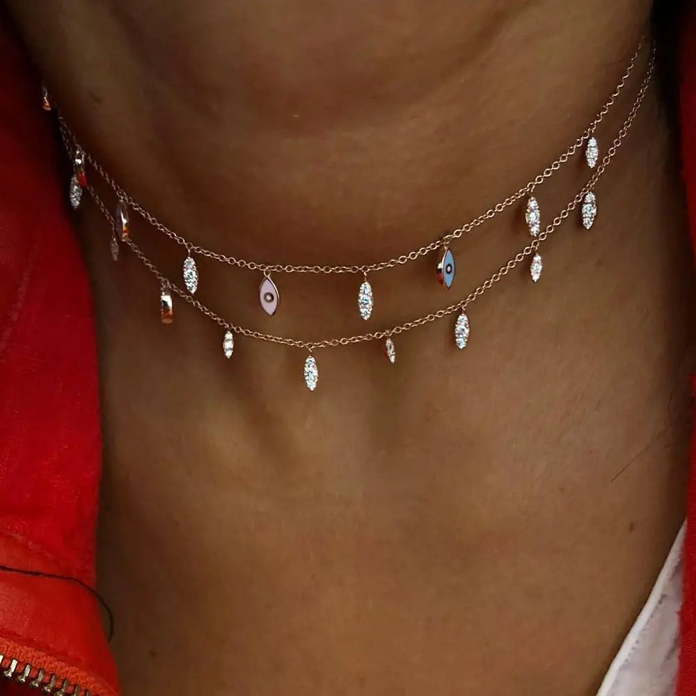 evil eye charm necklaces