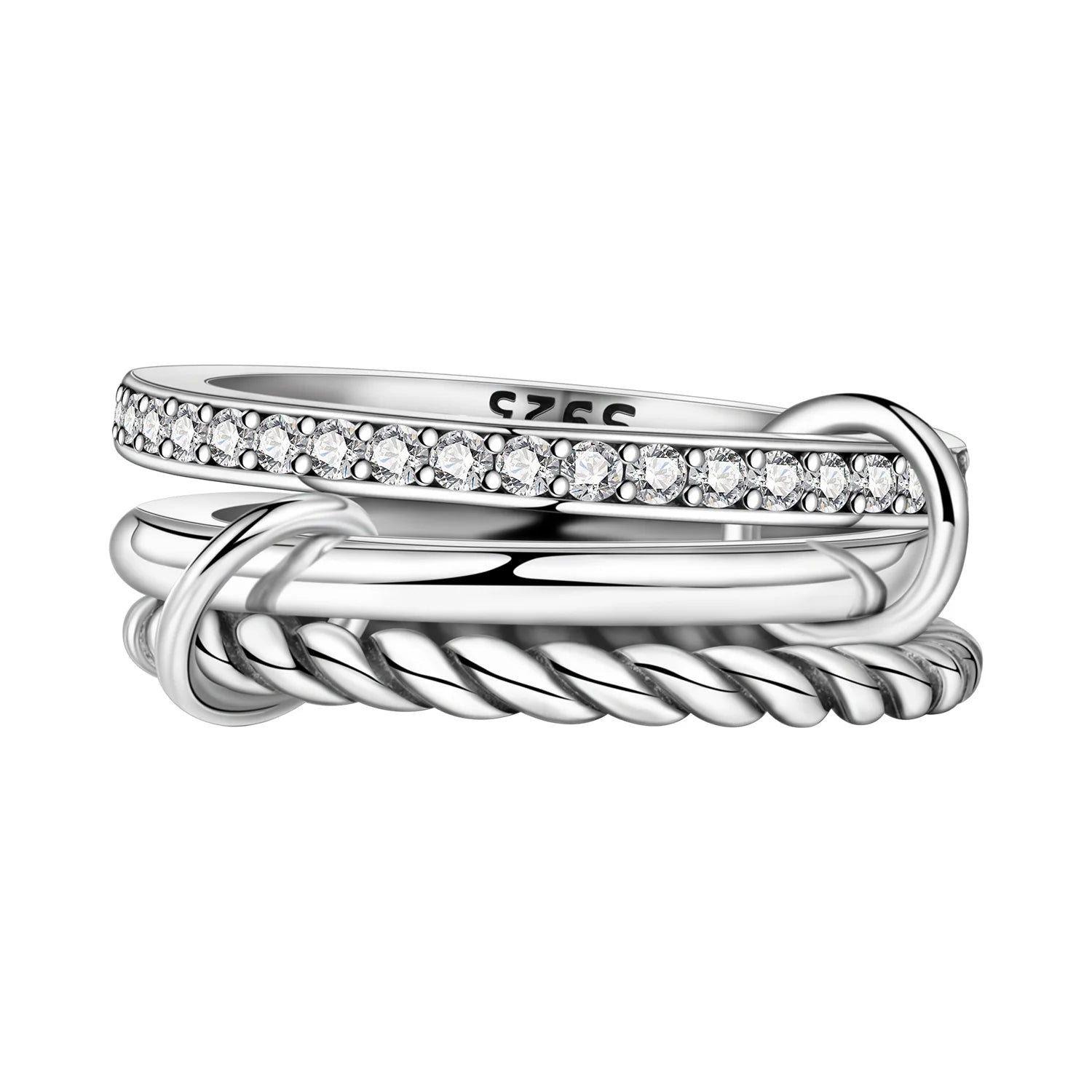 Original 925 Sterling Silver Simple Colorful Zircon