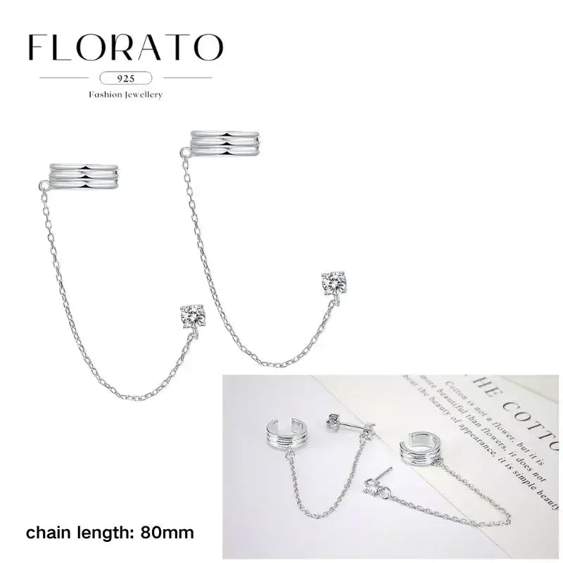 Earrings Chain Tassel Pendant Zircon