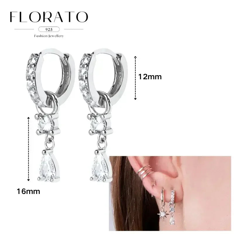 Earrings Chain Tassel Pendant Zircon