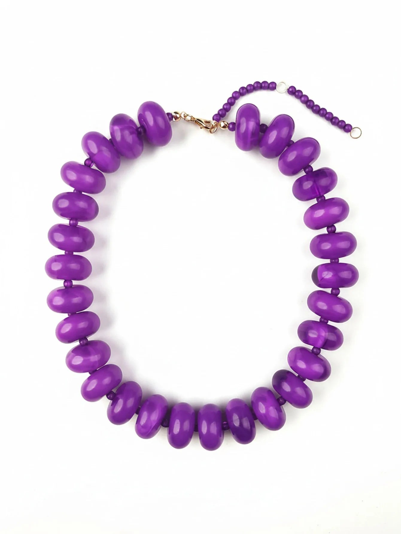 Bohemian Fashion Casual Dopamine Resin Bead Necklace Charms Chunky