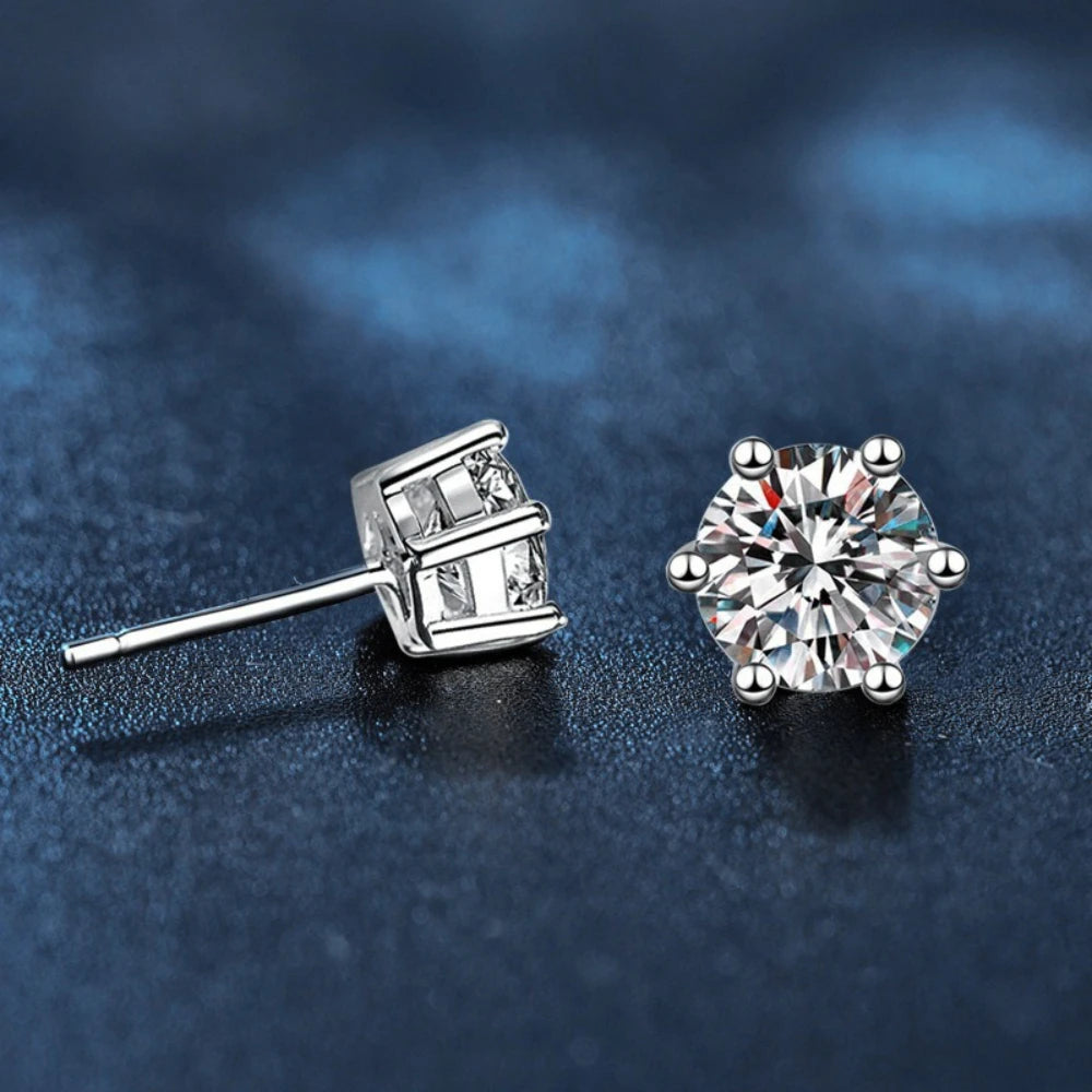 Angel S925 Sterling Silver D Color Moissanite Earrings