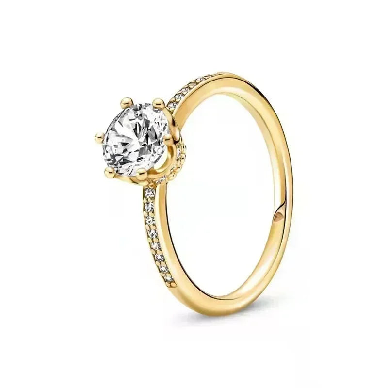 925 sterling silver exquisite gold series ring