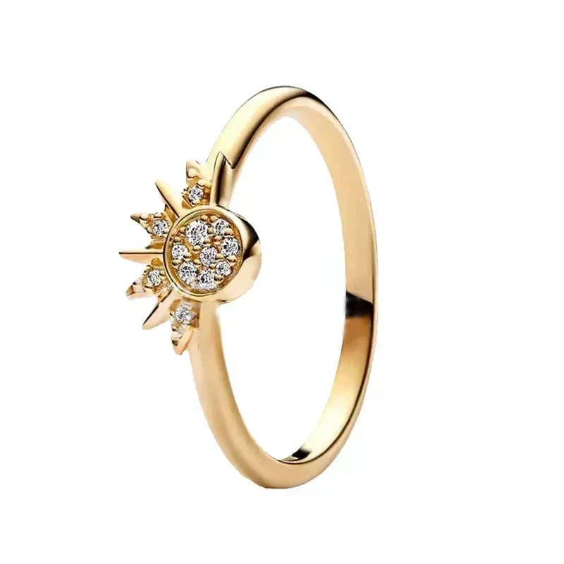 925 sterling silver exquisite gold series ring