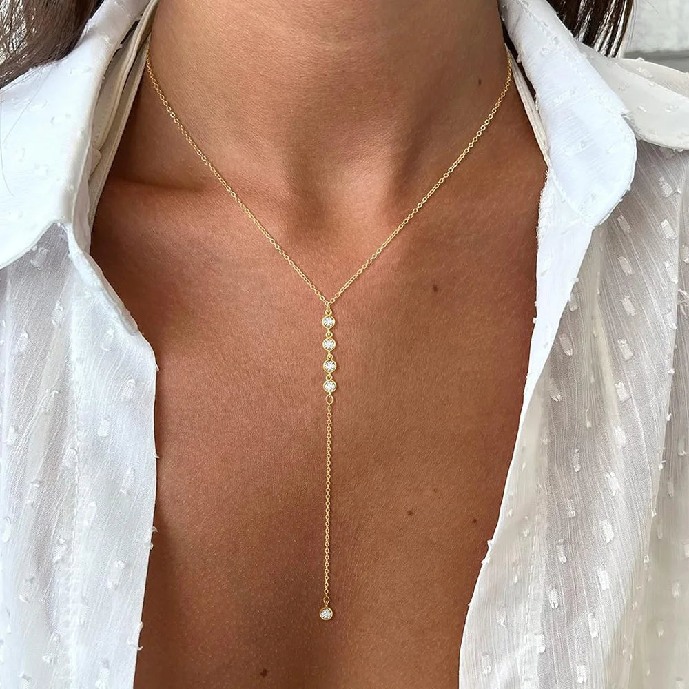 18k Gold Plated Y Lariat