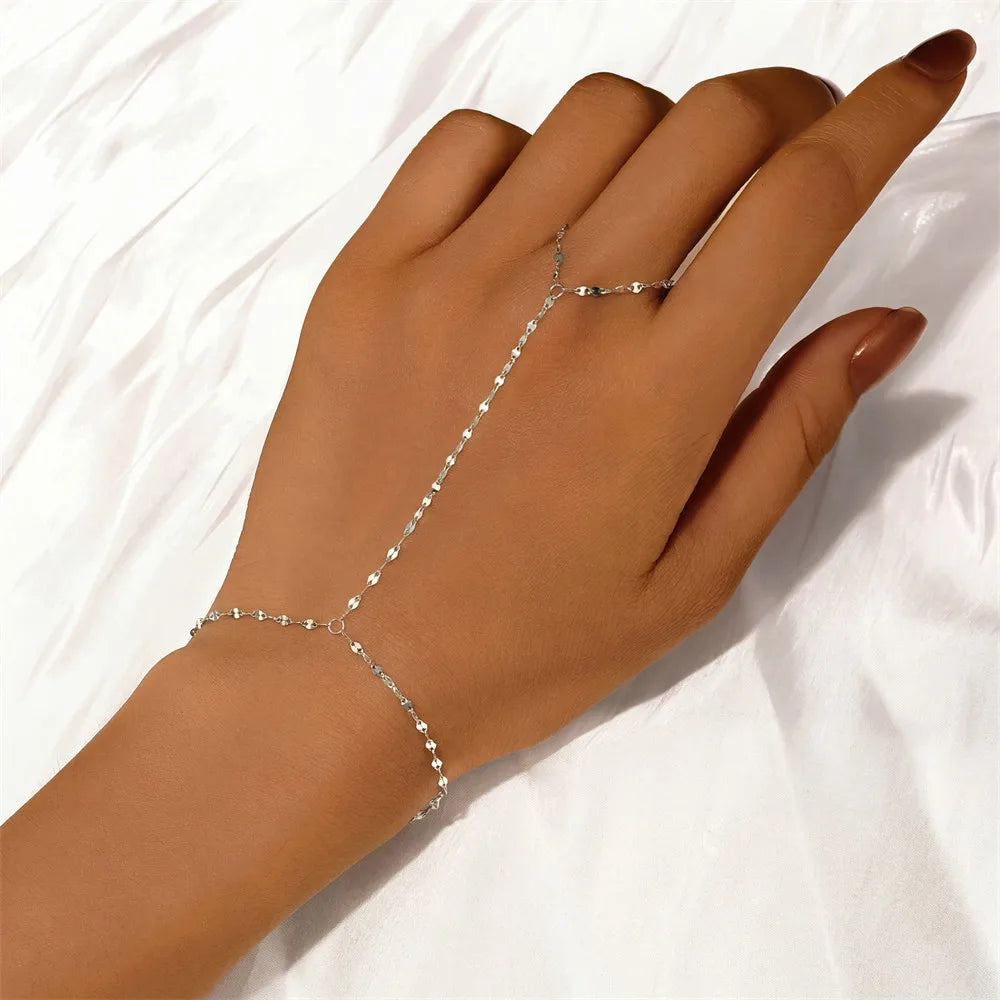 Sterling Silver INS Horse's Eye Zircon Charm Bracelet