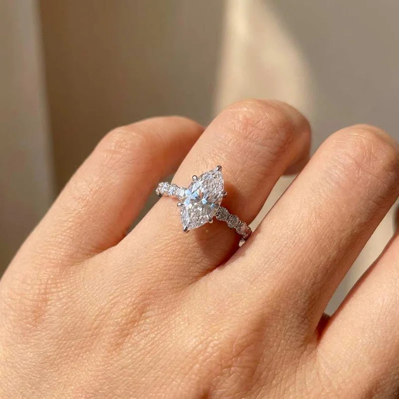 925 Sterling Silver Cubic Zirconia Set Rings for Women