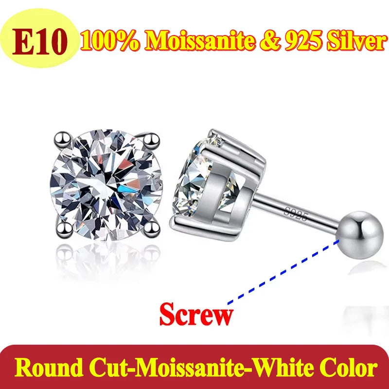 Luxury 0.5-3 Carats Marquise Heart Pear Moissanite Women Diamond Earring