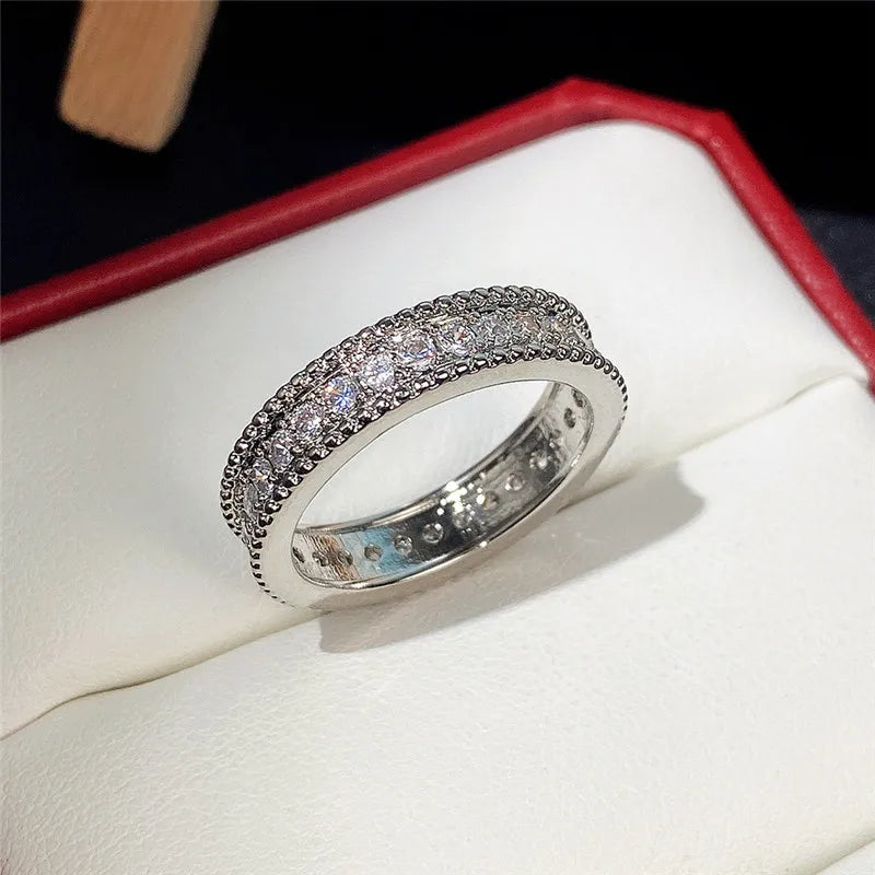 Exquisite Luxury Korean Stainless Steel Rings Korean