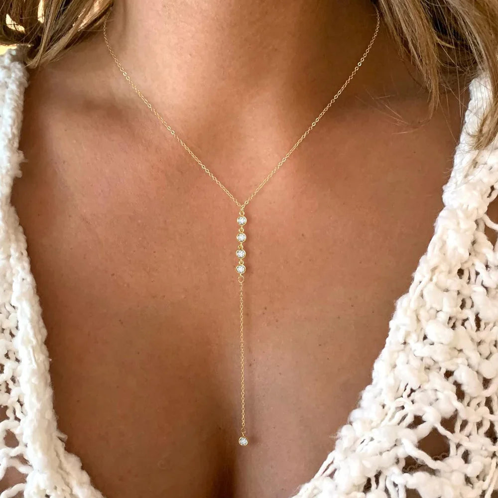 18k Gold Plated Y Lariat