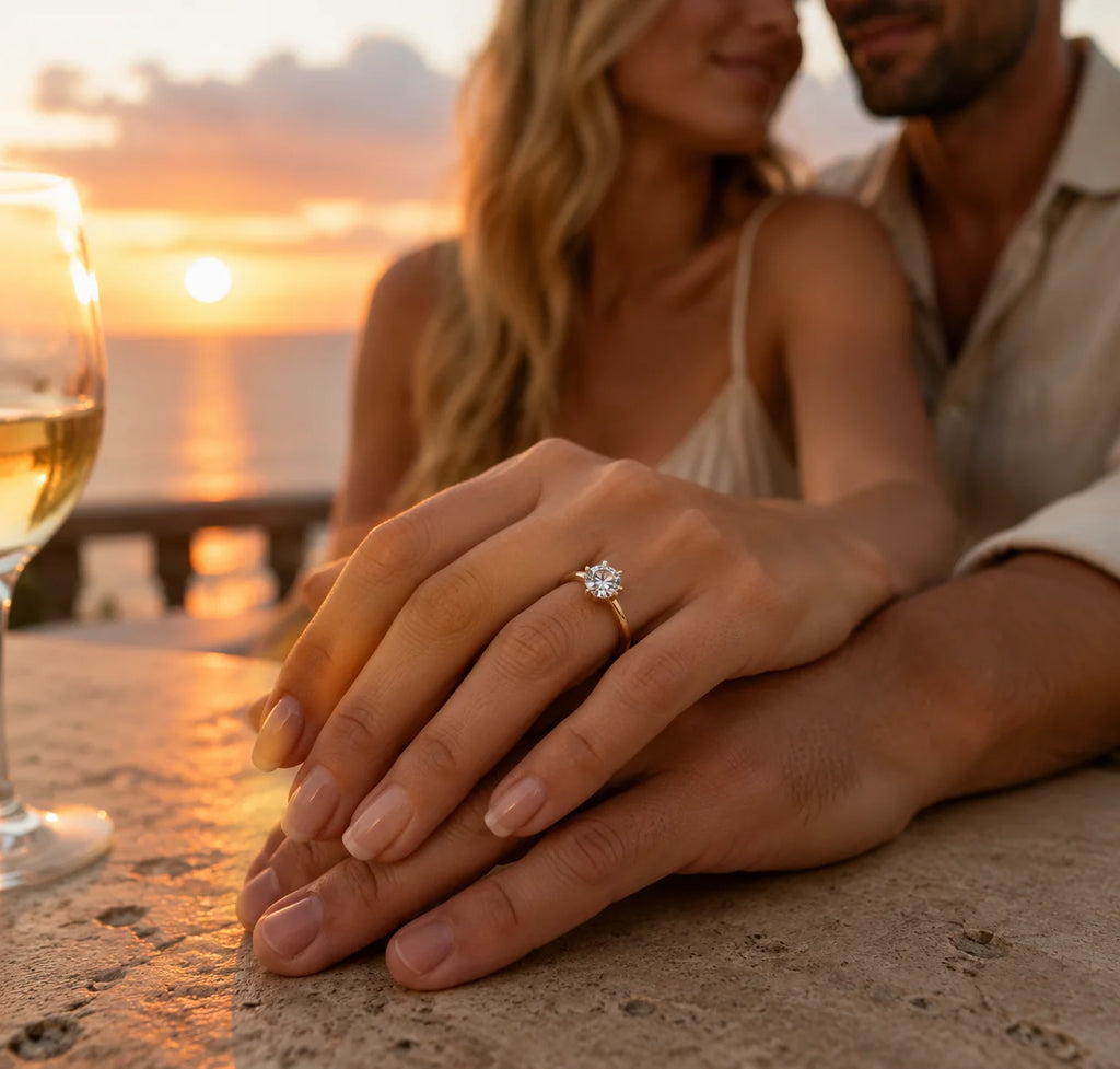 3CT Yellow Gold Plated ring