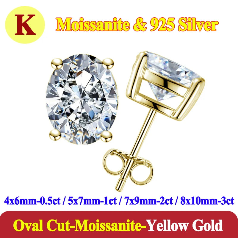 Luxury 0.5-3 Carats Marquise Heart Pear Moissanite Women Diamond Earring