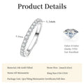 14k Gold Filled Lab Created 2mm Moissanite Eternity Ring