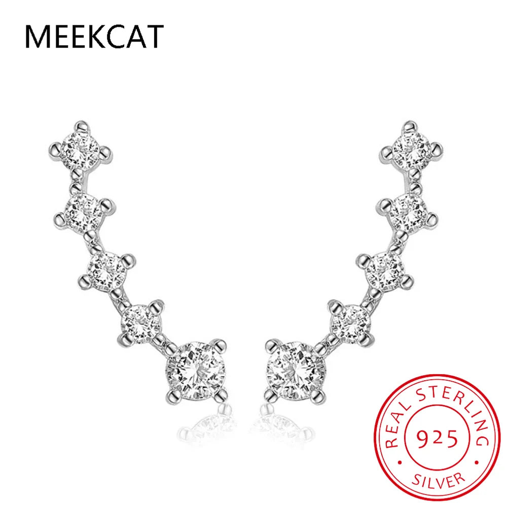 Moissanite Diamond Earrings 925 Sterling Silver Sparkling Stud Earrings