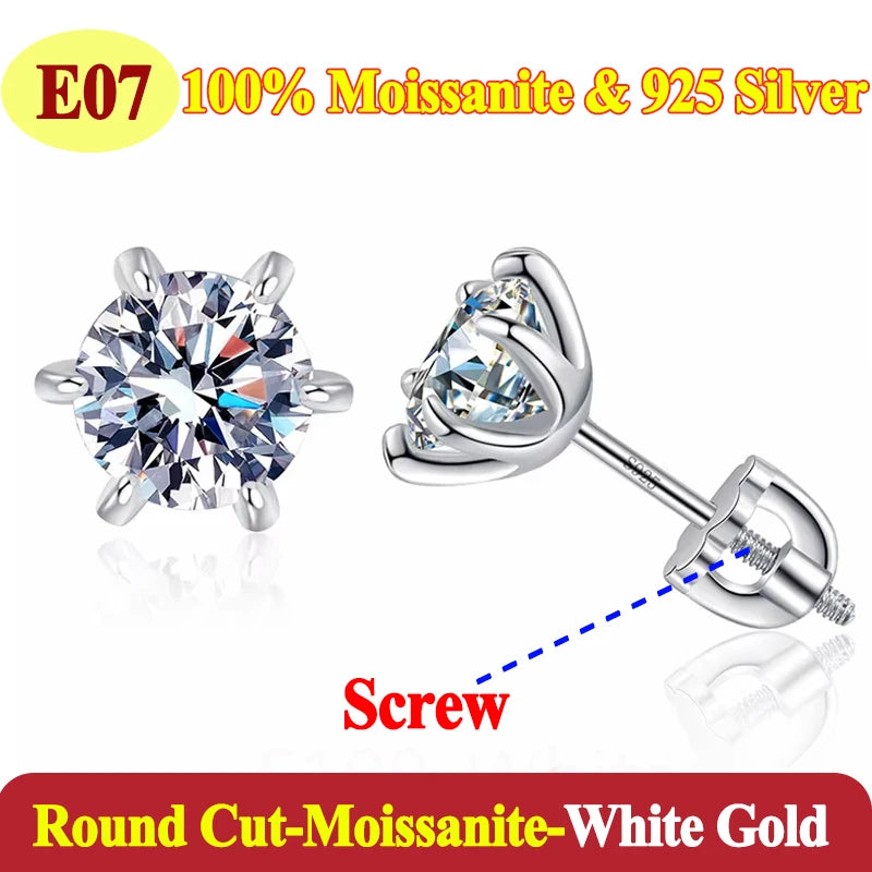 Luxury 0.5-3 Carats Marquise Heart Pear Moissanite Women Diamond Earring