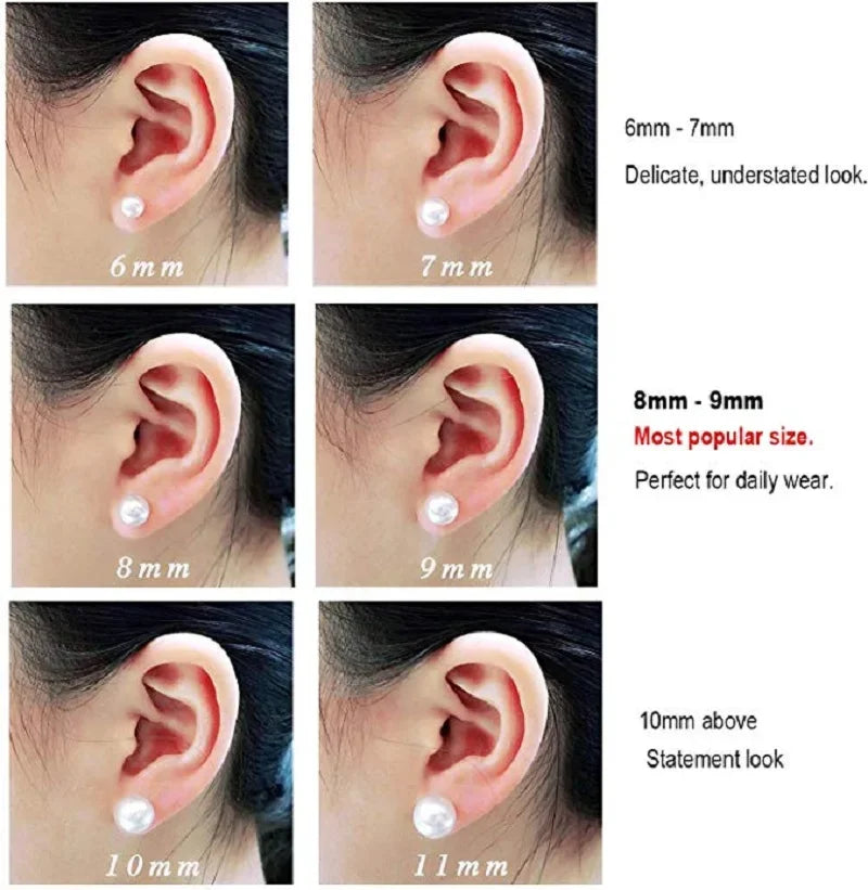 925 Sterling Sliver Earring Cultured White Pearl