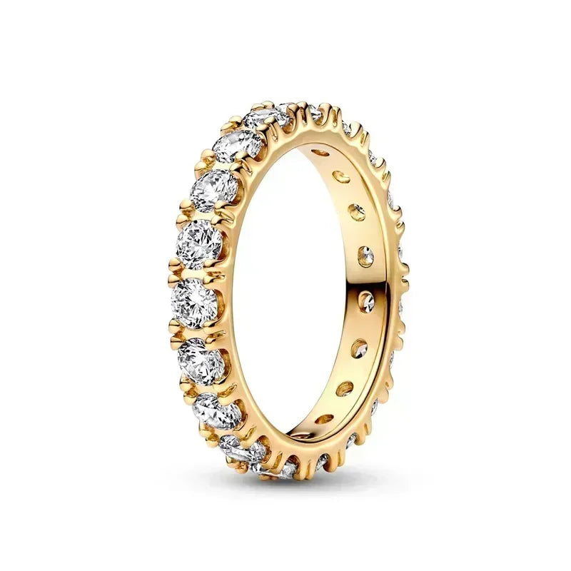 925 sterling silver exquisite gold series ring