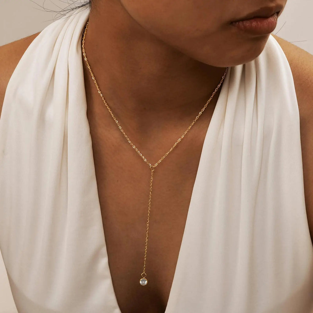18k Gold Plated Y Lariat