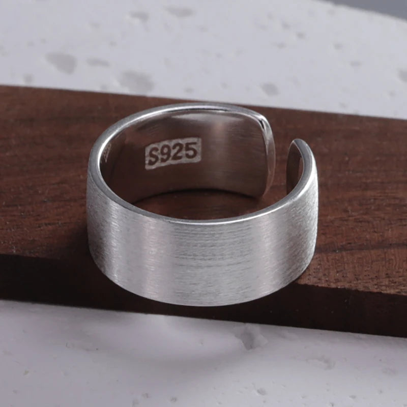 925 Sterling Silver Irregular Ring for Women Geometry Versatile Minimalism