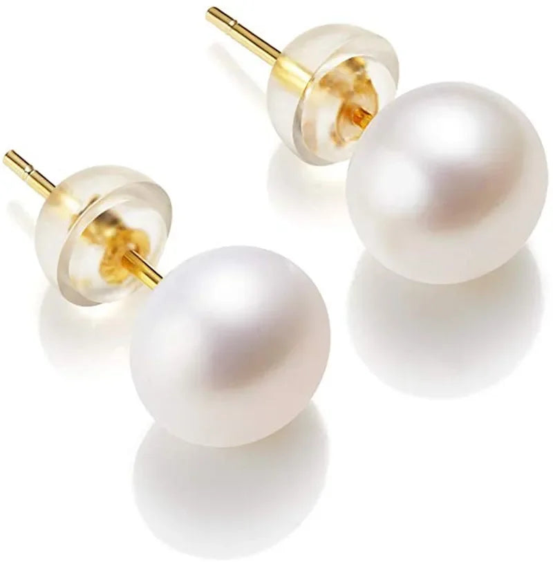 925 Sterling Sliver Earring Cultured White Pearl